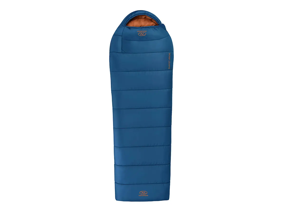 Highlander rayet hybrid 250e mumienschlafsack - blau