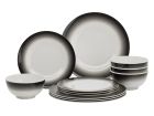 Flamefield Royale Onyx Geschirrset - 12-teilig