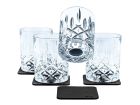 Silwy 4er-Set magnetische Whiskey Kristallgläser