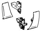 Thule Omnistor Set Endkappen Vorderschiene 5003 aluminium