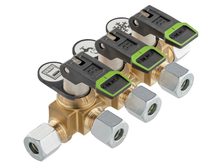 GOK SSV 8 mm Kompakt-Dreifach-Schnellschlussventil