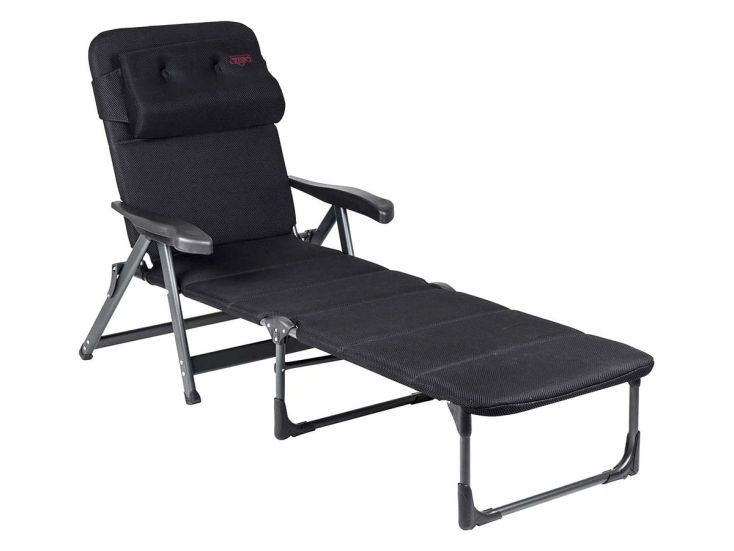 Crespo AP-233 Air-Deluxe Black Liegestuhl
