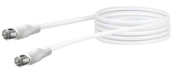 Schwaiger KVCQ30 3 Meter Weißes Koaxialkabel mit Schnellkupplung