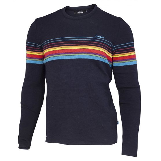 Ivanhoe Retro-Hang Loose Navy Herren Wollpullover