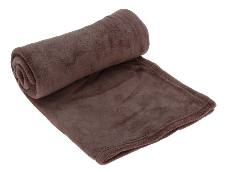 150 x 125 cm Fleece Decke - Brown