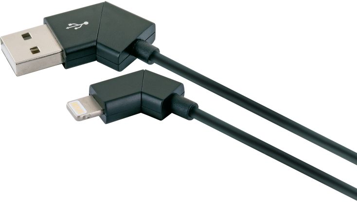 Schwaiger USB 2.0 Apple drehbares Ladekabel
