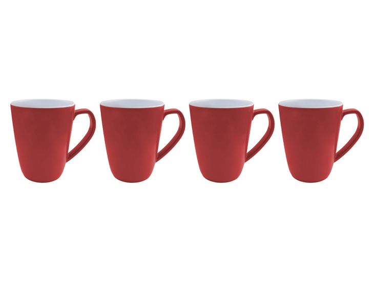 Bo-Camp Two-Tone Set von 4 Melamin L Becher - Red