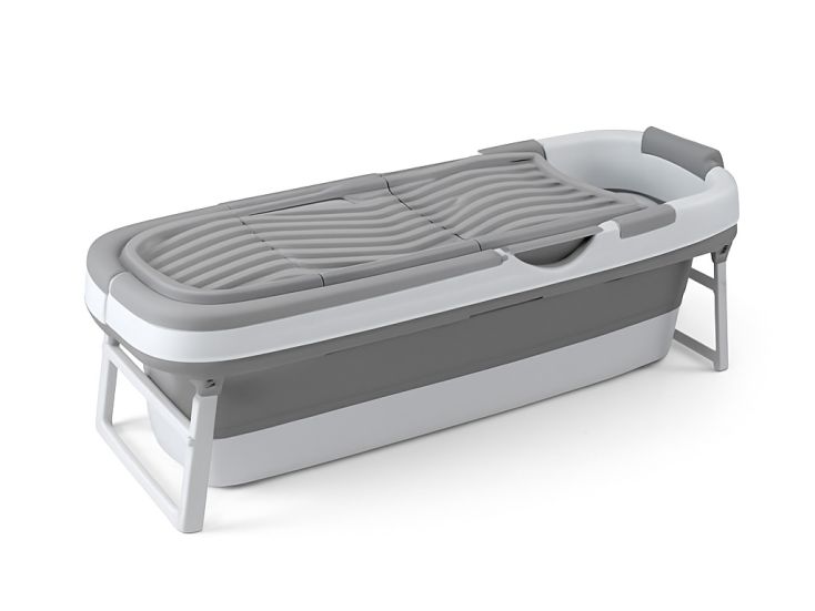 FlinQ Faltbare Badewanne - Grey/White