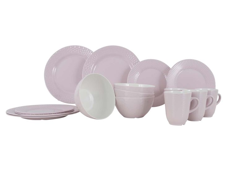 Gimex Royal Line 16-teiliges Geschirrset - Pastel Pink
