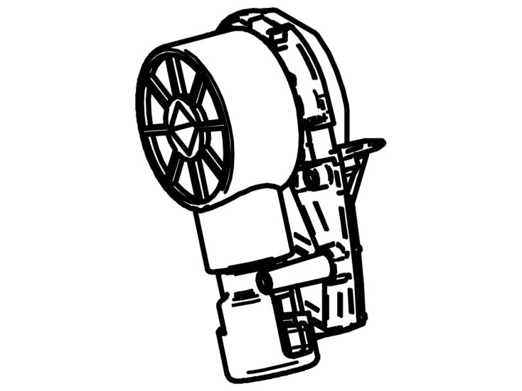 Thule Omnistor Endplatte & Kurbelwerk links 5102
