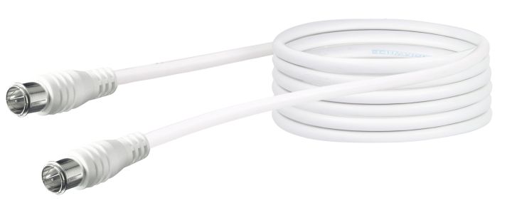 Schwaiger KVCQ50 5 Meter Weißes Koaxialkabel mit Schnellkupplung