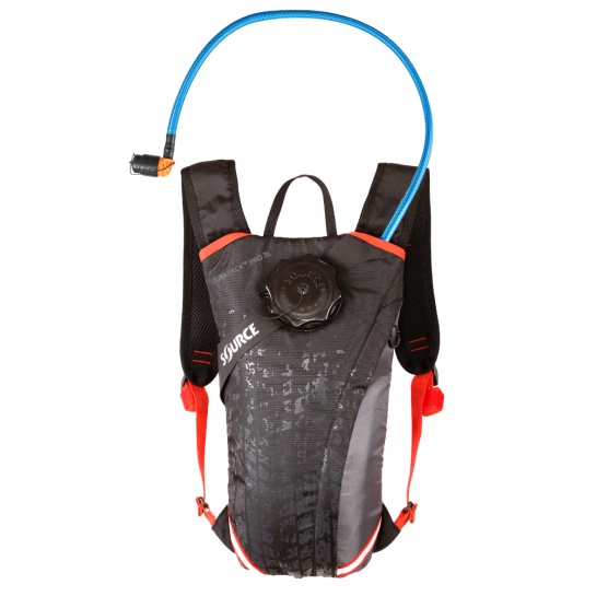 Source Durapack Pro 3L Trinkrucksack - Grau-Schwarz-Fiesta