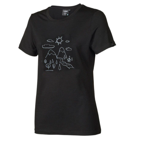 Ivanhoe Cilla Outdoor Damen T-Shirt - Schwarz