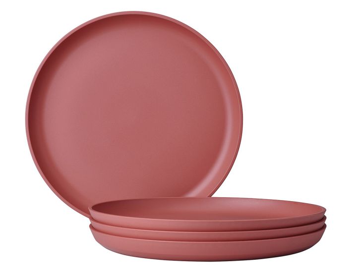 Mepal Silueta 230 mm Set von 4 Frühstücksteller - Red