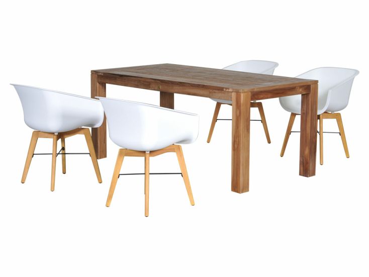 Amalia Wood White Evora 180 Diningset Amalia Wood White Evora 180 Diningset