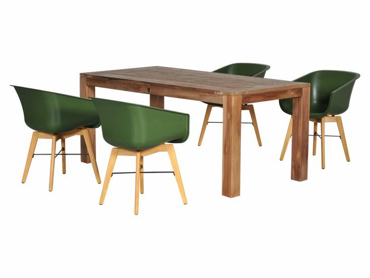 Amalia Wood Moss Green Evora 180 Diningset Amalia Wood Moss Green Evora 180 Diningset
