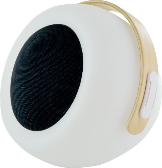 Schwaiger runde LED Tischleuchte mit Bluetooth Lautsprecher