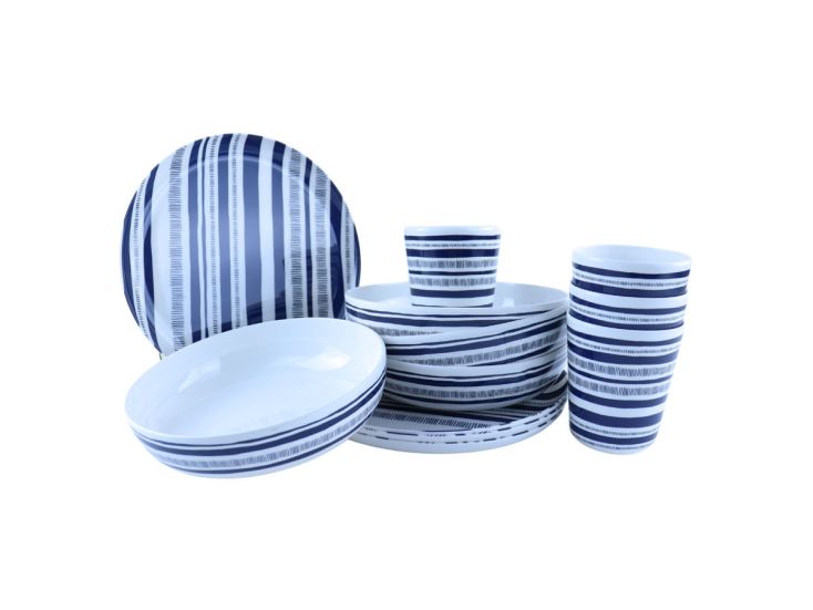 OTIX Stripes 12-delig serviessets - Blue