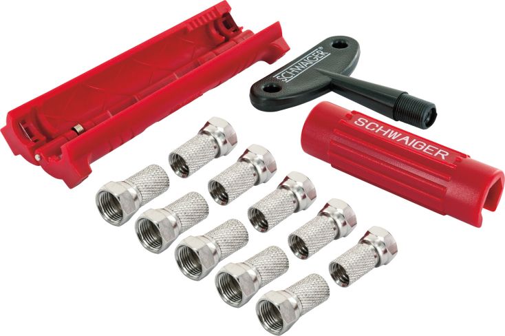 Schwaiger ABISET30 F-Stecker Montage-Set