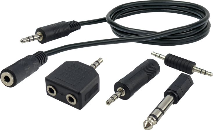 Schwaiger KHASETHQ 5-teilige Audio-Adapter Set