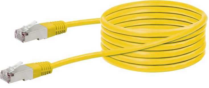 Schwaiger CKY1222 Cat5e 5 Meter gelber Netzwerkkabel