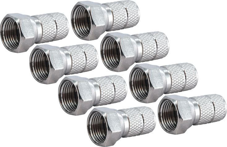 Schwaiger FST6508 6,5 mm Satz von 8 F-Stecker