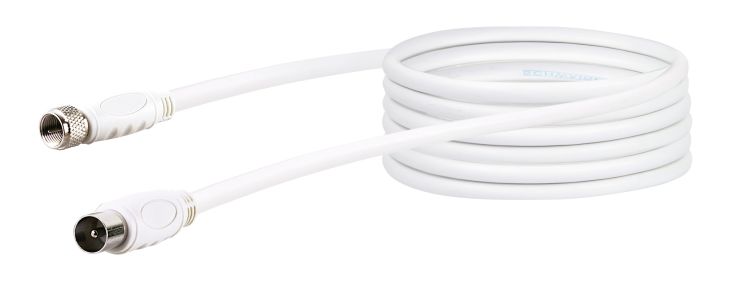 Schwaiger KVCKHQ185 5 Meter weißes SAT-Antennen-Adapterkabel