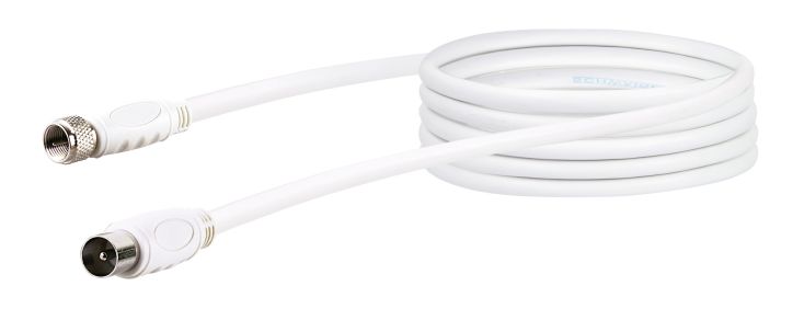 Schwaiger Anschlusskabel F-St/IEC-St 90dB, 3.0m, weiß