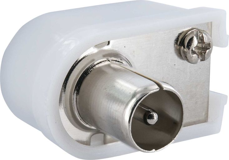 Schwaiger weißer IEC-Winkelstecker