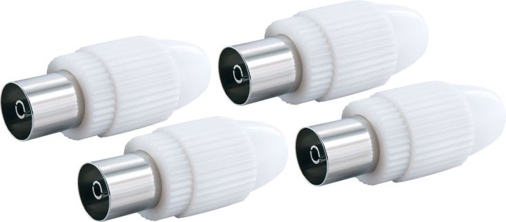 Schwaiger 4 x weiße IEC-Buchse