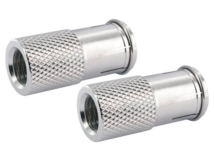 Schwaiger 2 x 7 mm F-Quick-Aufdrehstecker