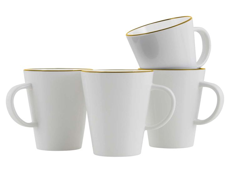 Gimex Linea Line Set von 4 350 ml Bechern