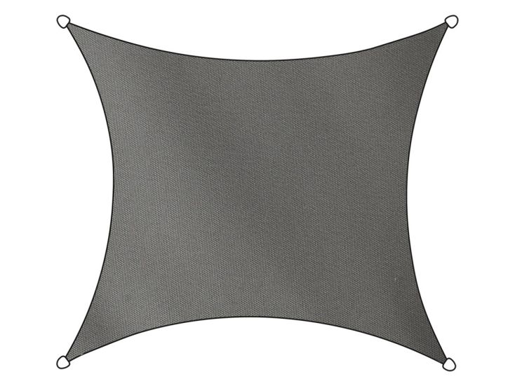 Livn Como Quadrat Polyester 5 x 5 Meter Schattentuch - Grey