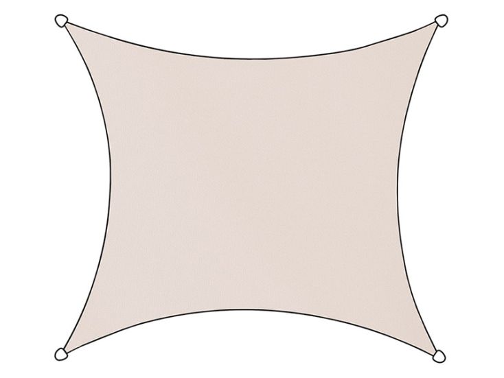 Livin ivigno Oxford Quadrat 5 x 5 Meter Schattentuch