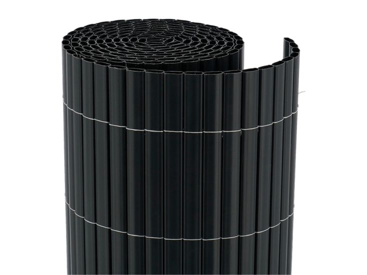 Videx 90 x 300 cm PVC Balkonschirm - Anthracite