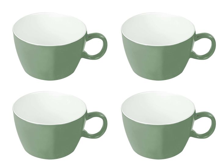 Bo-Camp Two-Tone Set von 4 Melamin Suppenschüssel - Green