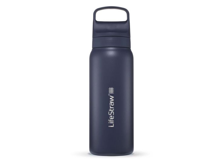 LifeStraw Go 2.0 700 blauwe geïsoleerde RVS waterfilterfles