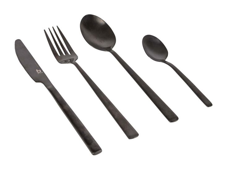 Bo-Camp Industrial Ballona 4-Personen Besteckset - Black