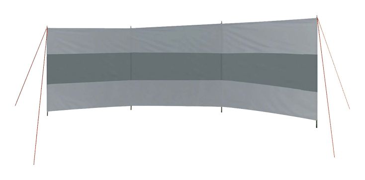 Bo-Camp Caira Plus 3-seitiger Windschutz