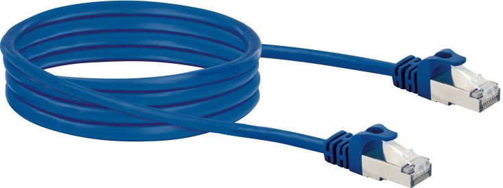 Schwaiger 2 meter blauer CAT8 Netzwerkkabel