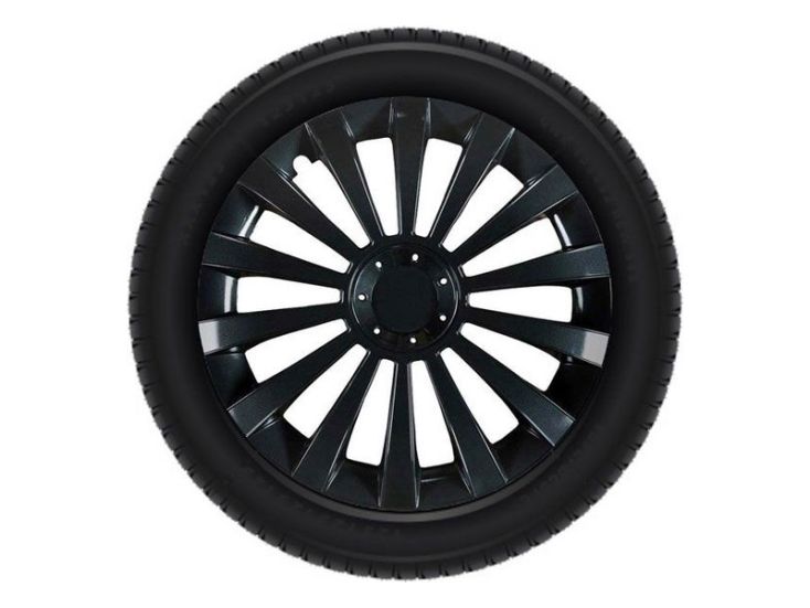 TCP 13" meridian black eco wieldoppen - set van 4