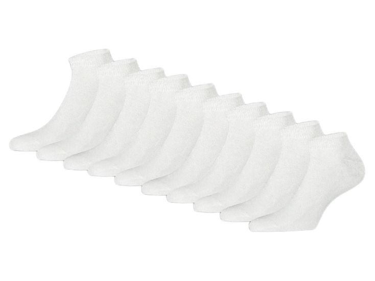Apollo No Show Sneaker White 10-pack Socken