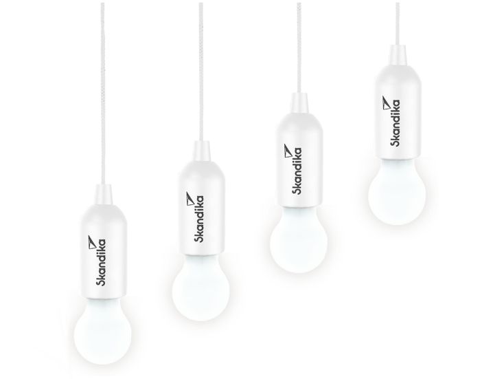 Skandika Narvik 4er-Set LED-Camping-Hängelampen - White