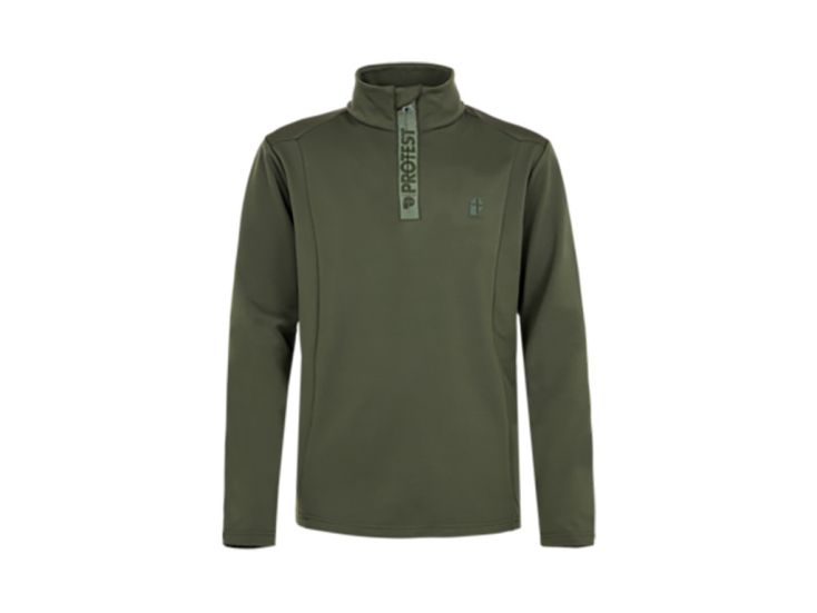 Protest Rewillowy Jr Jungen 1/4 Zip Top - Thyme