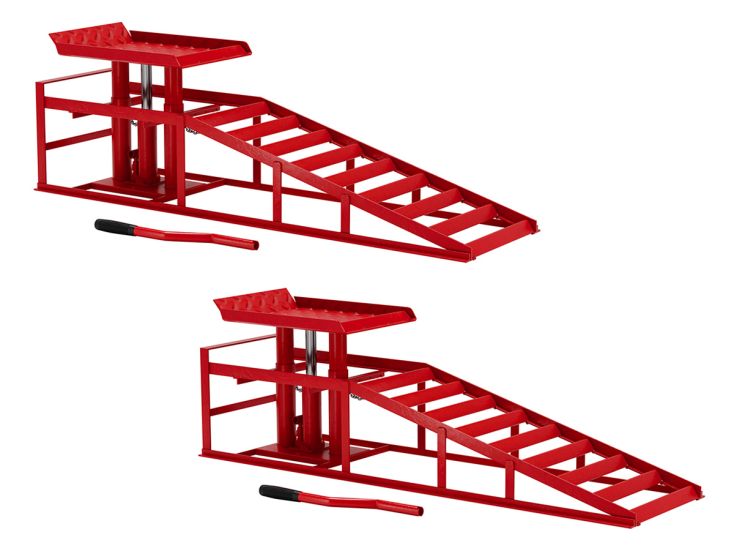 Werkthor Set von 2 Hydraulische Auffahrrampe - Red