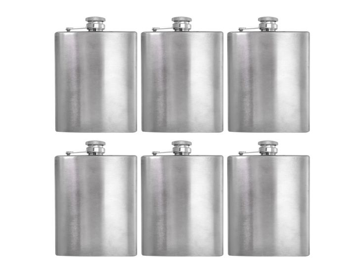 HIXA Edelstahl 200ml Set von 6 Hüftflasche