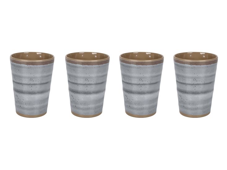 Bo-Camp Halo set van 4 Melamin Becher - Grey