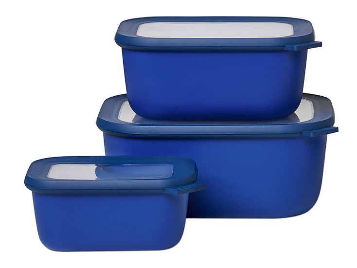 Mepal Cirqula set von 3 rechteckige XL-boxen - Night Blue