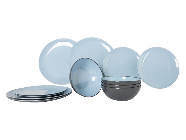 Gimex Vivid Line 12-Teilig Geschirrset - Blue
