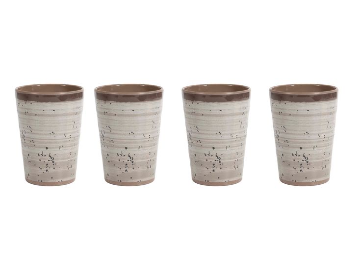 Bo-Camp Halo Set von 4 melamine Bechern - Beige
